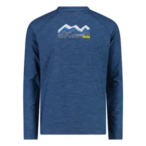 Cmp 33n2234 T-shirt Met Lange Mouwen Bluestone Melange