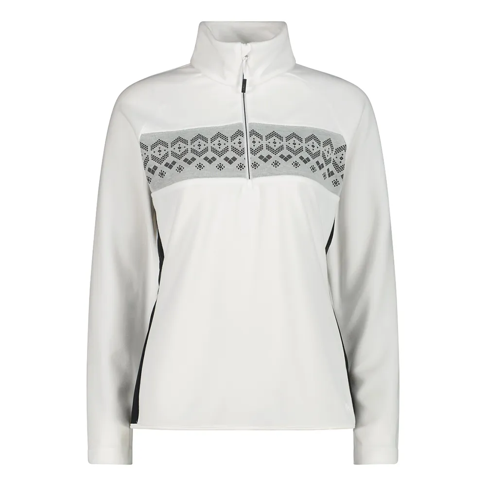Cmp 35j0456 Fleece Met Halve Rits Wit