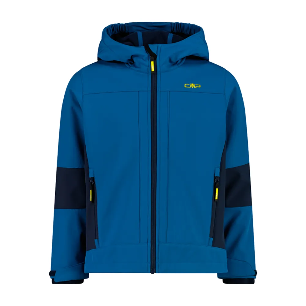 Cmp Fix Hood 3a00094 Softshelljack Bluestone / Rubber