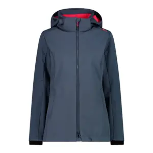 Cmp Long Fit 3a22226 Softshelljack Titanium / Carminum