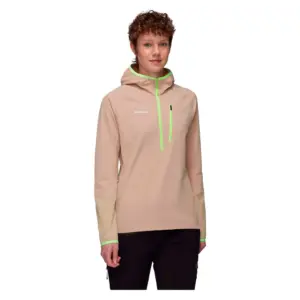 Mammut Madris Light Sweatshirt Met Halve Rits Savannah / Neo Lime