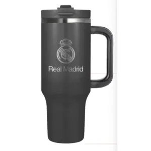 Real Madrid Thermoglas Met Handvat 14.0×10.5×26.5 Cm Blauw
