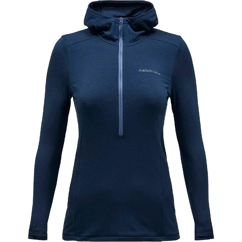 Peak Performance Light Fleece Met Kap Blauw