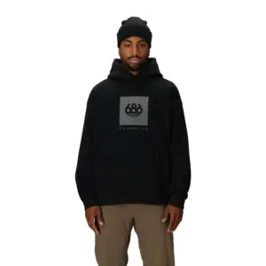 686 Knockout Logo Premium Heavyweight Fleece Met Kap Zwart