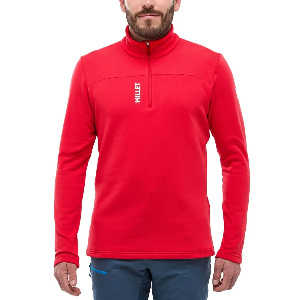 Millet Seneca Fleece Met Halve Rits Rood