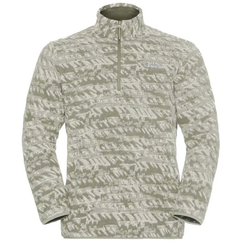 Jack Wolfskin Big Sky Sweatshirt Met Halve Rits Wit