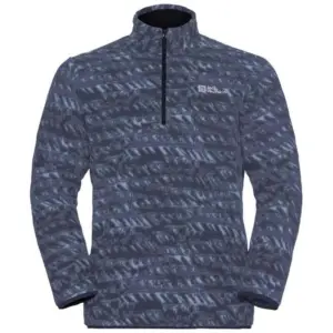 Jack Wolfskin Big Sweatshirt Met Halve Rits Midnight Sky