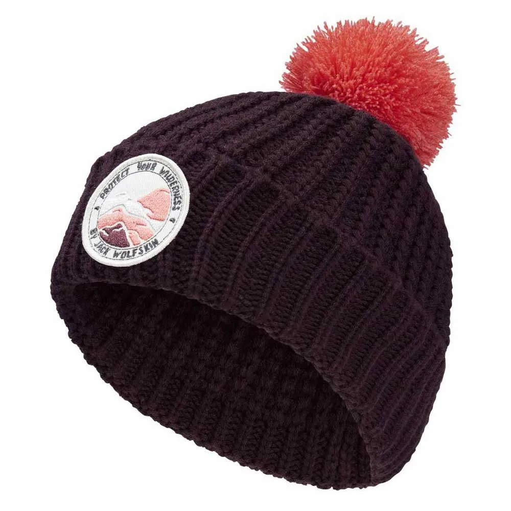 Jack Wolfskin Pompom Badge Muts Roze