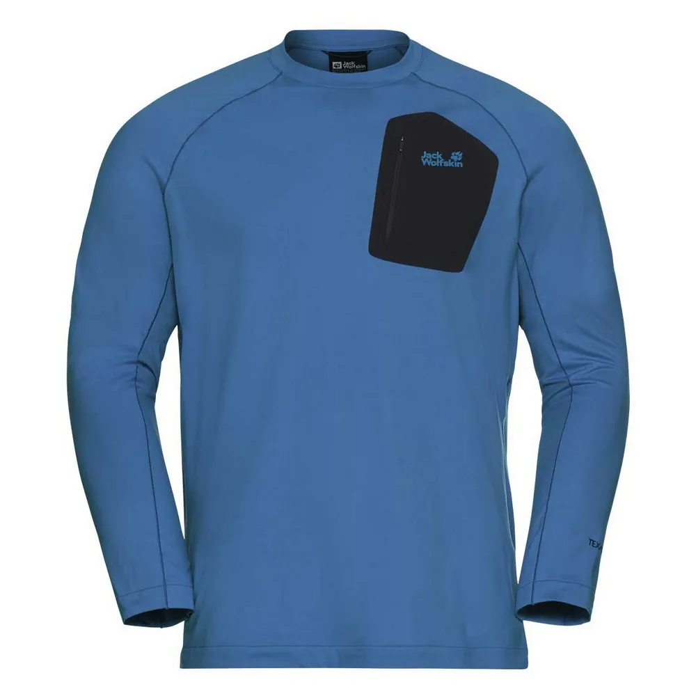Jack Wolfskin Prelight Trail Crew Sweatshirt Blauw