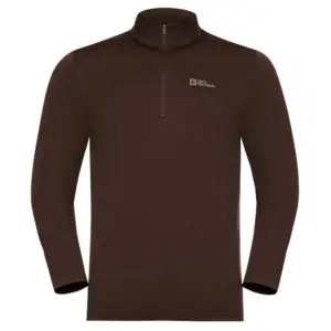 Jack Wolfskin Sky Thermal Half Zip T-shirt Met Lange Mouwen Hot Choc