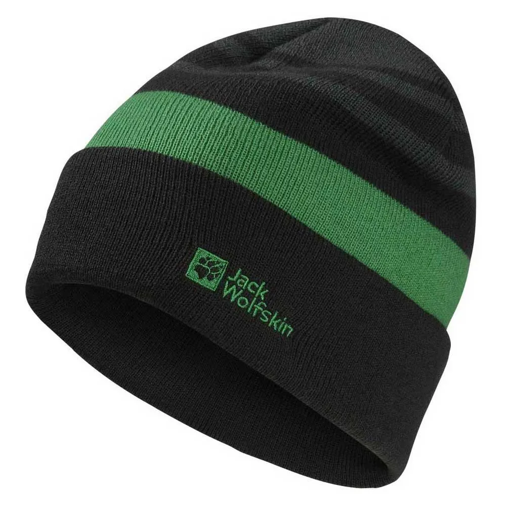 Jack Wolfskin Stripy Knit Muts Groen