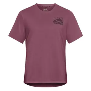 Jack Wolfskin Vonnan Graphic T-shirt Met Korte Mouwen Ridge Leaf Raisin