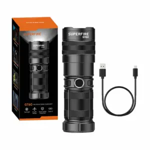 Superfire Gt60 2600lm Usb-c Zaklamp Zwart