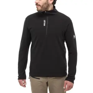 Millet Ubic Lightgrid Fleece Met Halve Rits Zwart