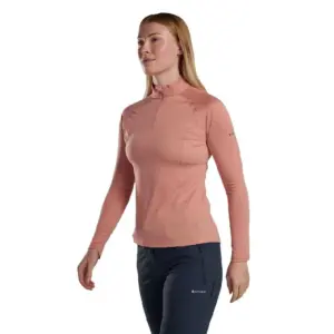 Montane Dart Sweatshirt Met Halve Rits Roze