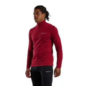 Montane Malli Sweatshirt Met Halve Rits Dark Maple