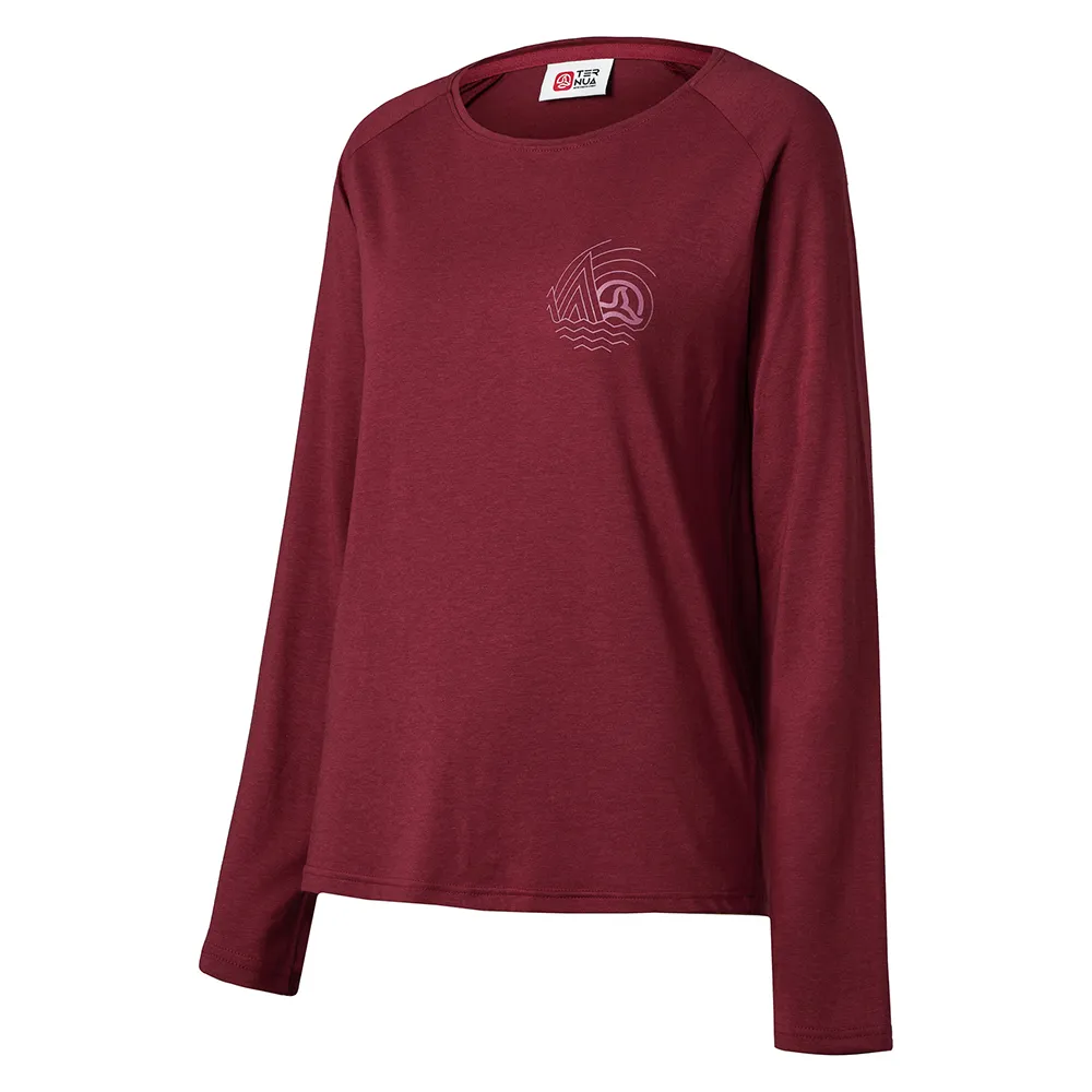 Ternua Chops T-shirt Met Lange Mouwen Ruby Wine