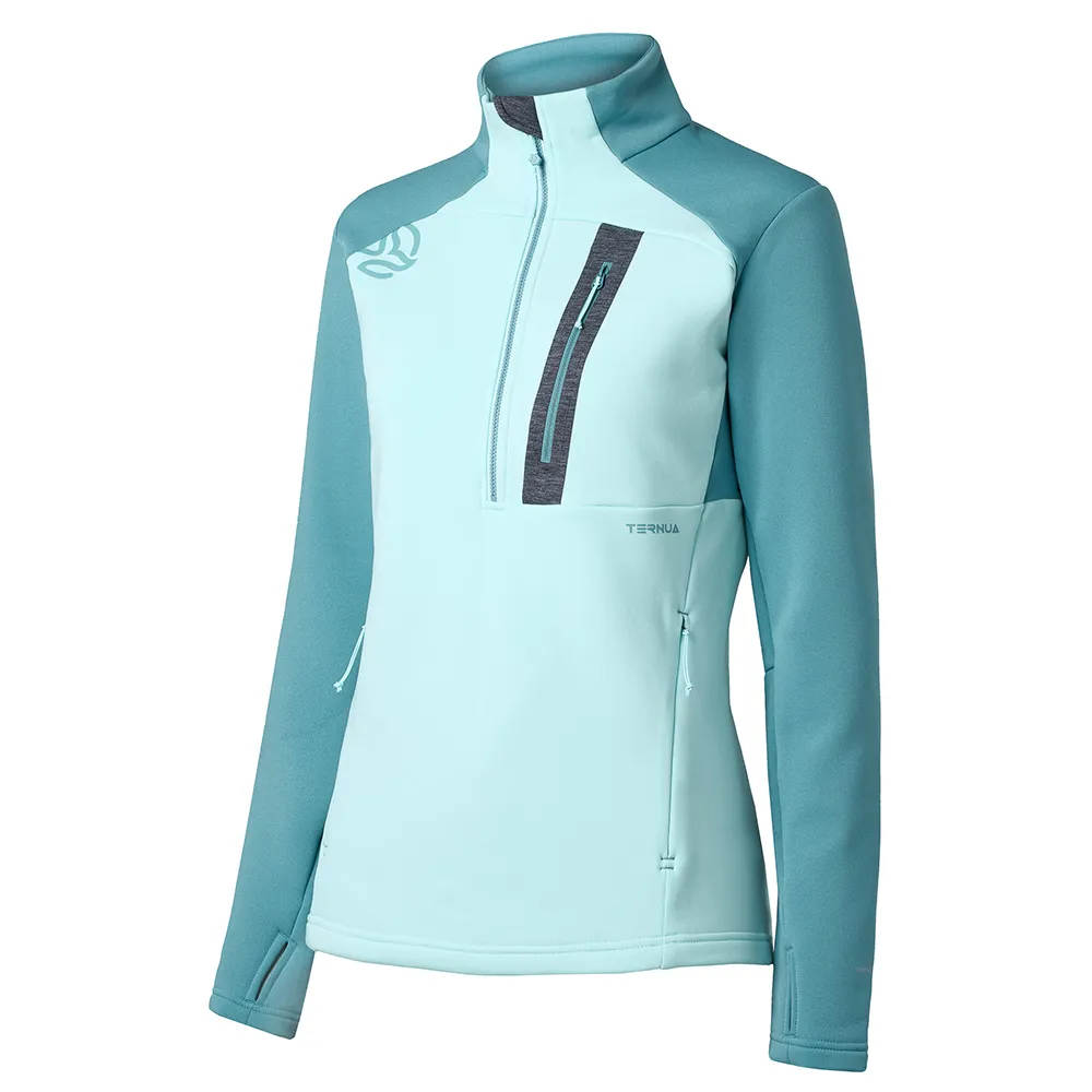 Ternua Punjak Sweatshirt Met Halve Rits Mint