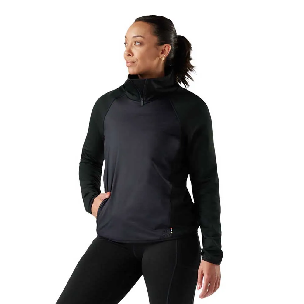 Smartwool Smartloft Sweatshirt Met Halve Rits Zwart
