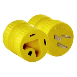 Parkpower By Marinco Adapter Voor Generator Met Recht Blad Geel