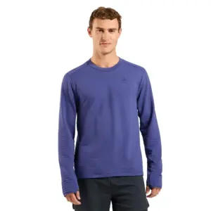 Odlo Essential Thermal T-shirt Met Lange Mouwen Blauw