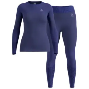 Odlo Fundamentals Performance Warm Lange Mouwen Basislaagset Blauw