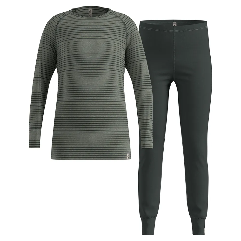 Odlo Long Active Warm Eco Lange Mouwen Basislaagset Urban Chic / Shadow