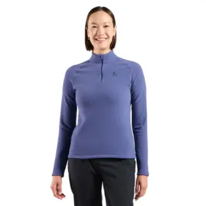 Odlo Rigi Fleece Met Halve Rits Blauw