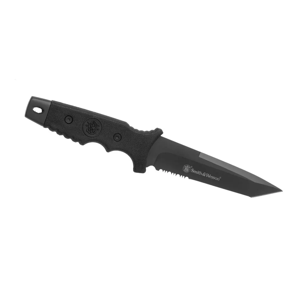 Smith & Wesson Sw7s Fixed Blade Serrated Tanto Mes Zwart