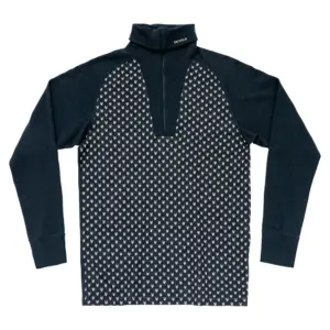 Devold Of Norway Signature Merino 230 Half Rits Lange Mouw T-shirt Ink / Rawwhite