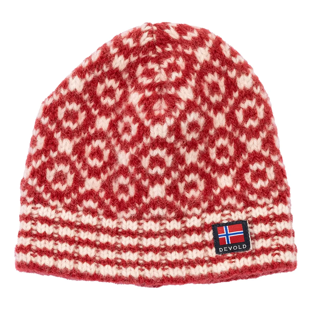 Devold Of Norway Svalbard Wool Muts Hindberry / Offwhite