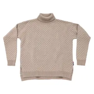 Devold Of Norway Sørisen Wool High Neck Trui Stone / Offwhite