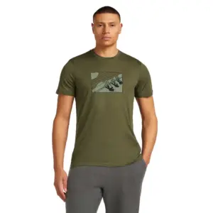 Icebreaker Merino 150 Tech Lite In The Wild T-shirt Met Korte Mouwen Loden