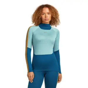 Icebreaker Merino 200 Oasis+ High Neck Lange Mouwen Basislaag Atlantis / Hydro / Trail / Cb