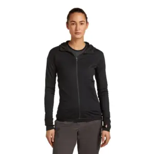 Icebreaker Merino Blend 300 Realfleece™ Descender Sweatshirt Met Rits Zwart