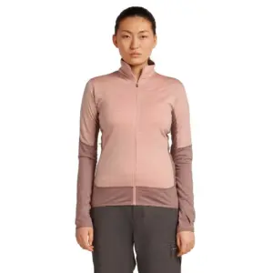 Icebreaker Merino Blend 300 Realfleece™ Descender Sweatshirt Met Rits Summit / Blush / Cb