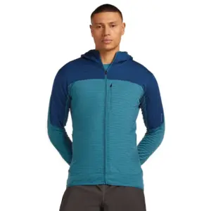 Icebreaker Merino Blend 300 Realfleece™ Descender Sweatshirt Met Rits Topaz / Atlantis