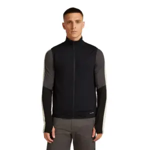 Icebreaker Merino Blend 300 Realfleece™ Descender Vest Zwart