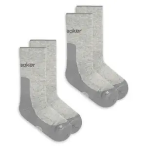 Icebreaker Merino Hike+ Light Crewsokken 2 Eenheden Blizzard Heather / Alloy