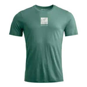 Ortovox 120 Cool Tec Abstract T-shirt Met Korte Mouwen Grijs