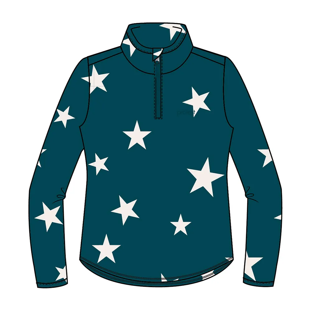 Protest Bette Fleece Met Halve Rits Blauw