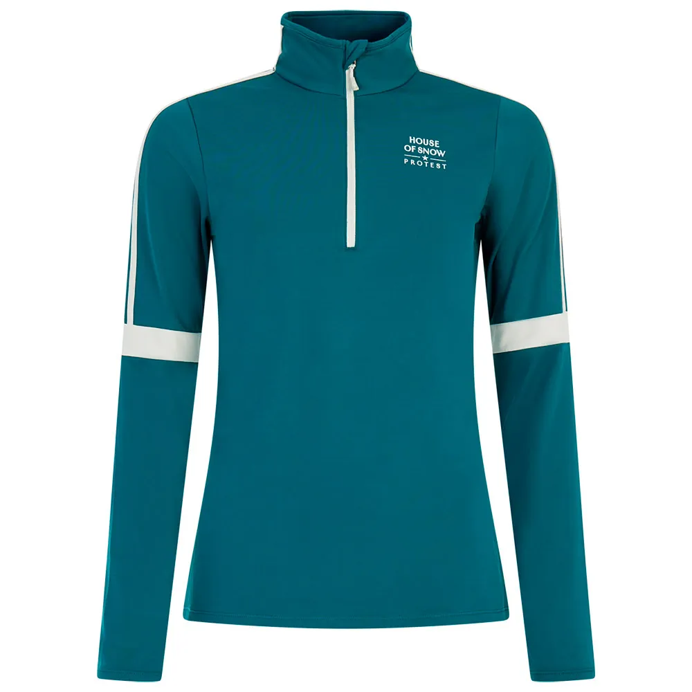 Protest Carly Fleece Met Halve Rits Blauw