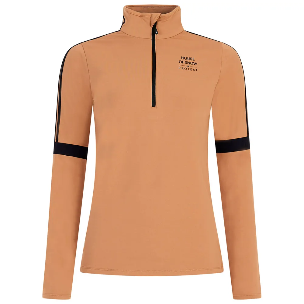 Protest Carly Fleece Met Halve Rits Bruin