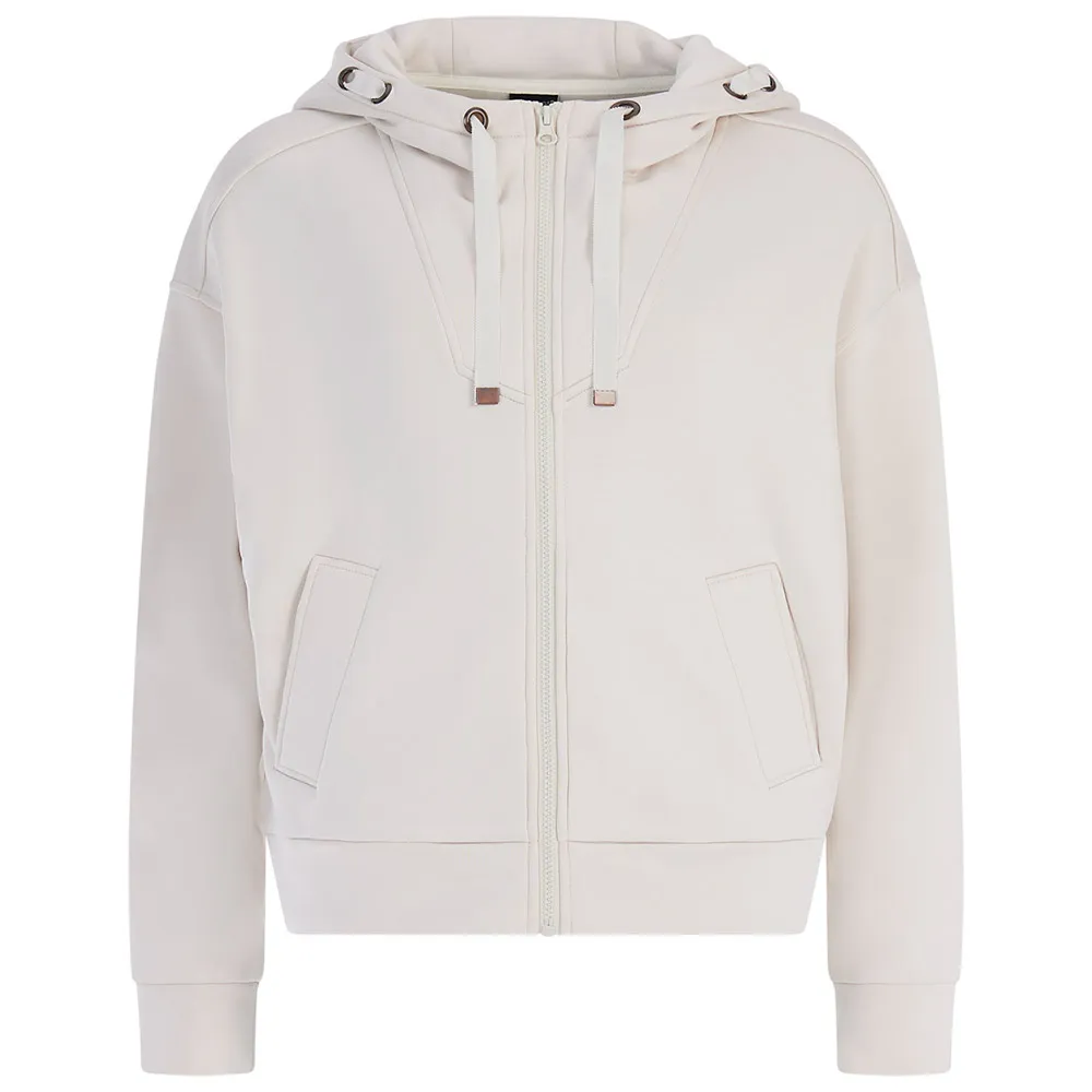 Protest Face Sweatshirt Met Rits Wit