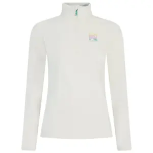 Protest Gentle Fleece Met Halve Rits Wit