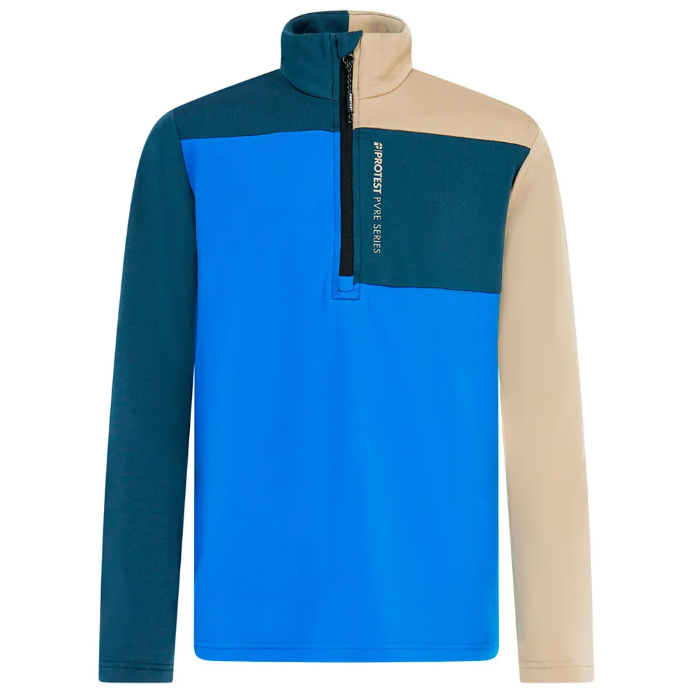 Protest Marno Fleece Met Halve Rits Blauw