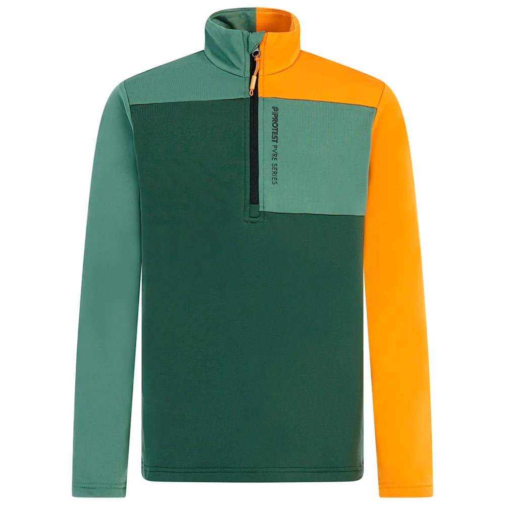 Protest Marno Fleece Met Halve Rits Groen