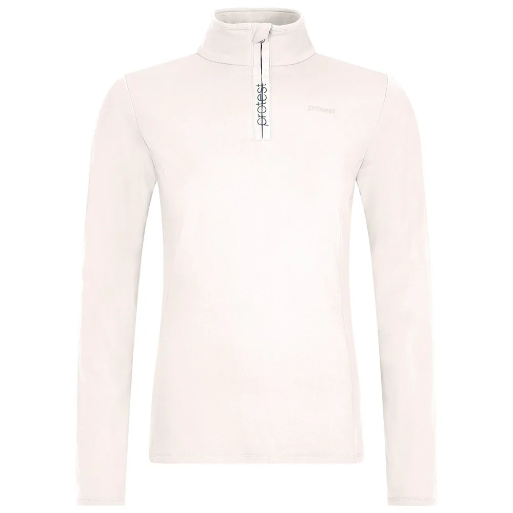 Protest Refabriz Fleece Met Halve Rits Wit