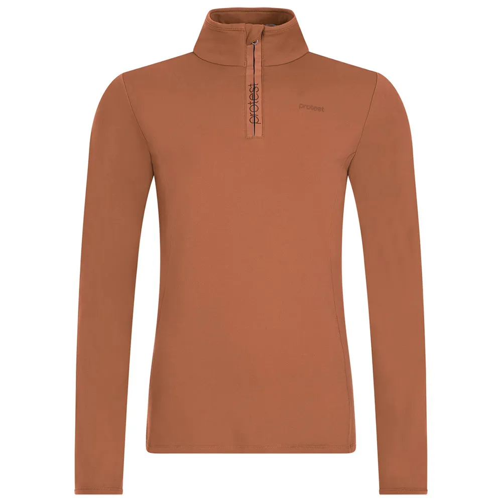 Protest Refabriz Fleece Met Halve Rits Bruin