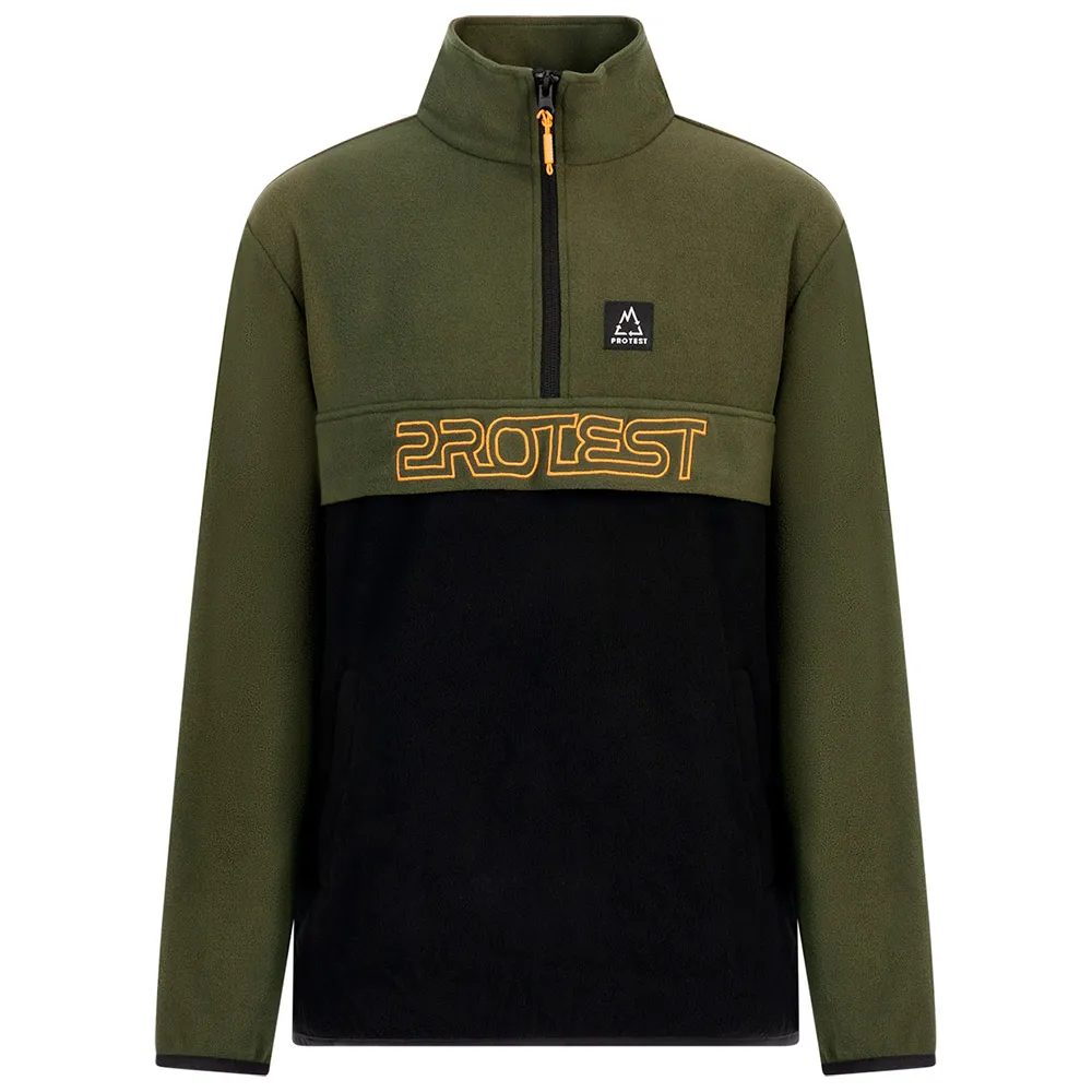 Protest Skylar Fleece Met Halve Rits Groen